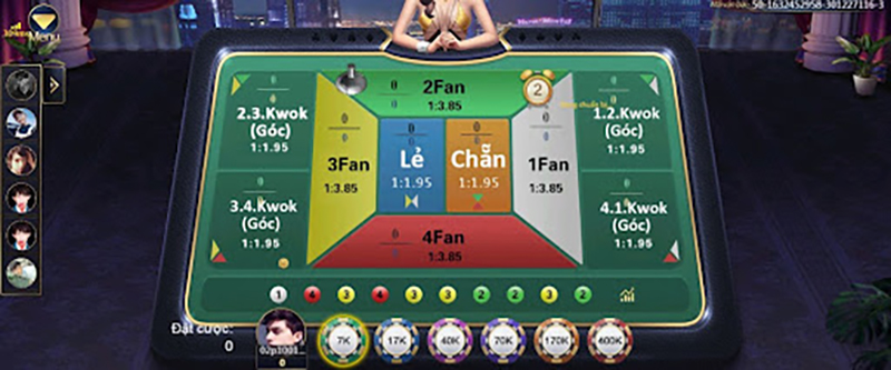 Giao diện Fan Tan sảnh LC Game CFUN68