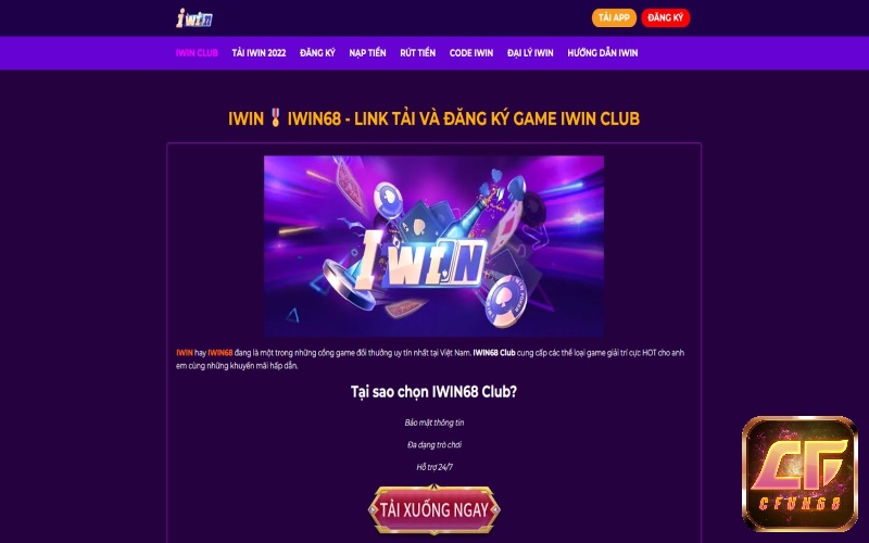 Hướng dẫn tải game Iwin online.