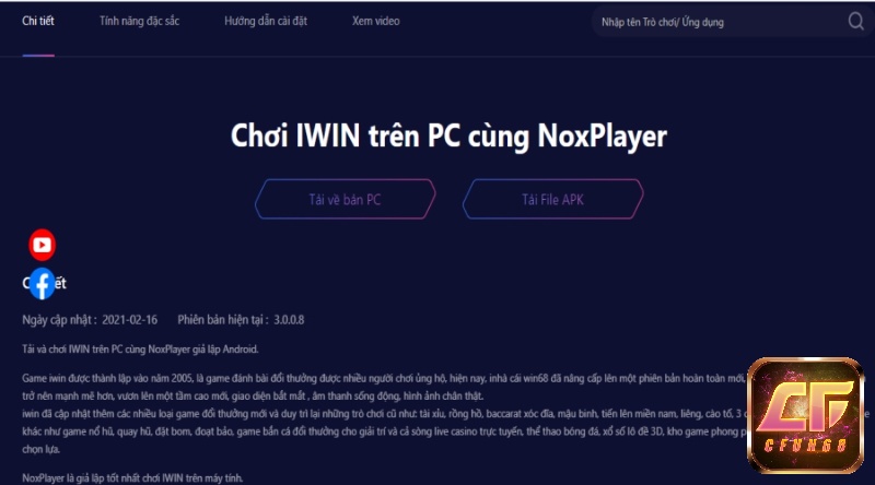Tai IWIN ve pc và chơi cùng phần mềm Noxplayer