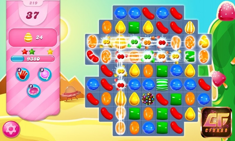 Game có nhiều loại kẹo khác nhau với những đặc điểm và chức năng khác nhau