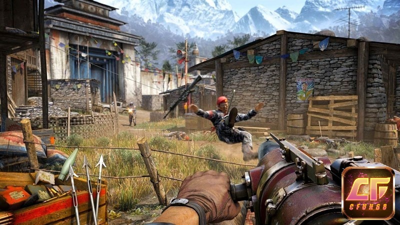 Người chơi có thể sử dụng nhiều vũ khí khác nhau trong Game Far Cry 4