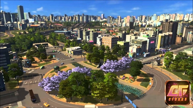 Đồ họa của Game Cities: Skylines còn khá đơn điệu nhưng không gây ảnh hưởng quá nhiều đến trải nghiệm game